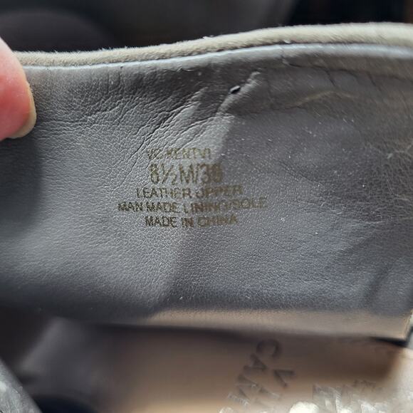 Vince Camuto Kent VI Gray Soft Suede Leather Peep Toe 4" Heeled Booties Sze 8.5M - Picture 11 of 11